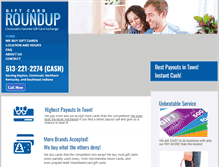 Tablet Screenshot of giftcardroundup.com